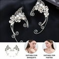 thumbnail image 3 of EOEMY Elf Earrings Star Jewelry Cuffs Stud Silver Gemstone Bracelet Retro Decor, 3 of 9