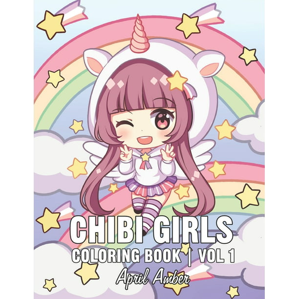Chibi Girls Coloring Book : For Kids with Cute Lovable Kawaii Characters In  Fun Fantasy Anime, Manga Scenes (Paperback) 