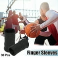 thumbnail image 2 of Unique Bargains 30pcs Breathable Finger Sleeves Thumb Braces Support Elastic Compression Protectors Black, 2 of 6