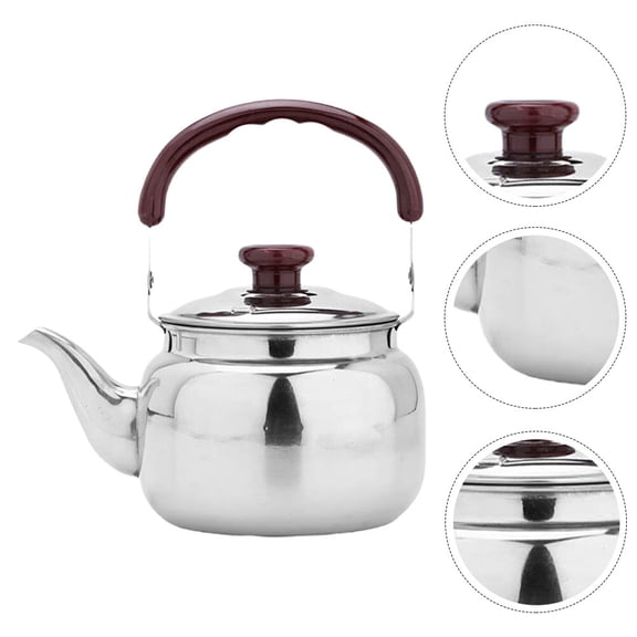 GOOHOCHY Stainless Steel Tea Kettle for Daily Use with Ergonomic Spout and NonSlip Handle 1L Silver