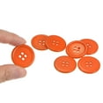 thumbnail image 4 of Unique Bargains Boutons de Couture Plats Ronds en Résine Orange à 4 Trous (100 Pcs), 4 of 5