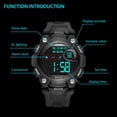 thumbnail image 2 of Relojes deportivos para niños, reloj multifunción resistente al agua hasta 30 m, reloj digital LED de doble acción, relojes electrónicos para niños y niñas. Regalo ideal., 2 of 7