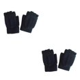 thumbnail image 4 of Soidarity 1 par de guantes de punto para invierno al aire libre, senderismo, camping, cálidos mitones de algodón sin dedos azul oscuro 2piezas Soidarity CBP138931, 4 of 6