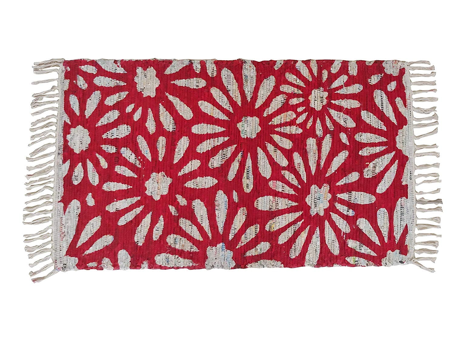 2x4 ft Door Mat Red Area Rug Recycled Newspaper Living Room Doormat