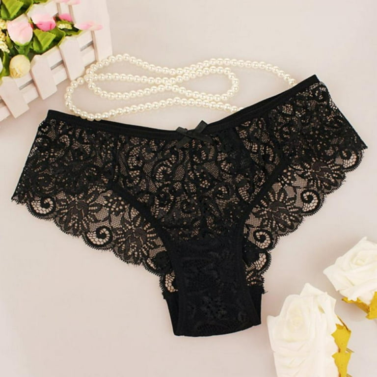 Women's Sexy Lace Panties, Bikini Cheeky Underwear Hipster Panty All Lacy  Low Rise Full Coverage