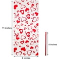 thumbnail image 5 of QUMENEY 100 Pieces Valentine's Day Cellophane Treat Bags Clear Goodies Bags with 100 Pieces Twist Ties for Valentine's Day Party Supplies, 5 of 7