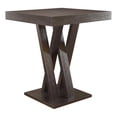 thumbnail image 1 of Coaster Modern Wood Square Criss Cross Base Pub Table in Cappuccino, 1 of 4