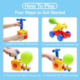 thumbnail image 3 of Power Balloon Car Toy for Kids, Balloon Launcher Car Toy Set for Kids Science Toy, Inflatable Balloon Pump Cars Racer Kit for Boys Girls, 3 of 8