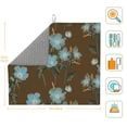 thumbnail image 3 of YFYANG Absorbent Dish Drying Mat for Kitchen, Reusable Brown Vintage Floral Pattern Microfiber Dish Mat, 16 x 18 inch, 3 of 9