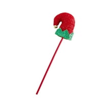 Bfogop Christmas Elf Hat Picks Xmas Tree Topper Decorations, 12 Inch Striped Plush Stuffed Elf Hat Ornaments Vase Filler Party Decor Tree Topper for Xmas Holiday Indoor Outdoor Party