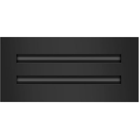 

10x4 Modern AC Vent Cover - Decorative Black - Standard Slot Diffuser - Register Grille for Ceiling Walls & Floors - Texas