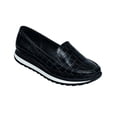 thumbnail image 1 of Mocasines Mujer Suela Ancha Tipo Piel Con Acabados Casuales negro 26 Incógnita 024DQ0, 1 of 8