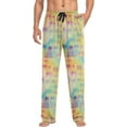 thumbnail image 4 of FREEAMG Rainbow Gradient Elephant Pajama Pants for Men, Men's Separate Bottoms, Comfortable Sleep Lounge Pj Pants, 4 of 7