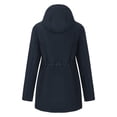 thumbnail image 5 of Women's Softshell Jacket with Hood Fleece Lined Windbreaker Zip Up Button Winter Insulated Long Warm Jacket, 5 of 5