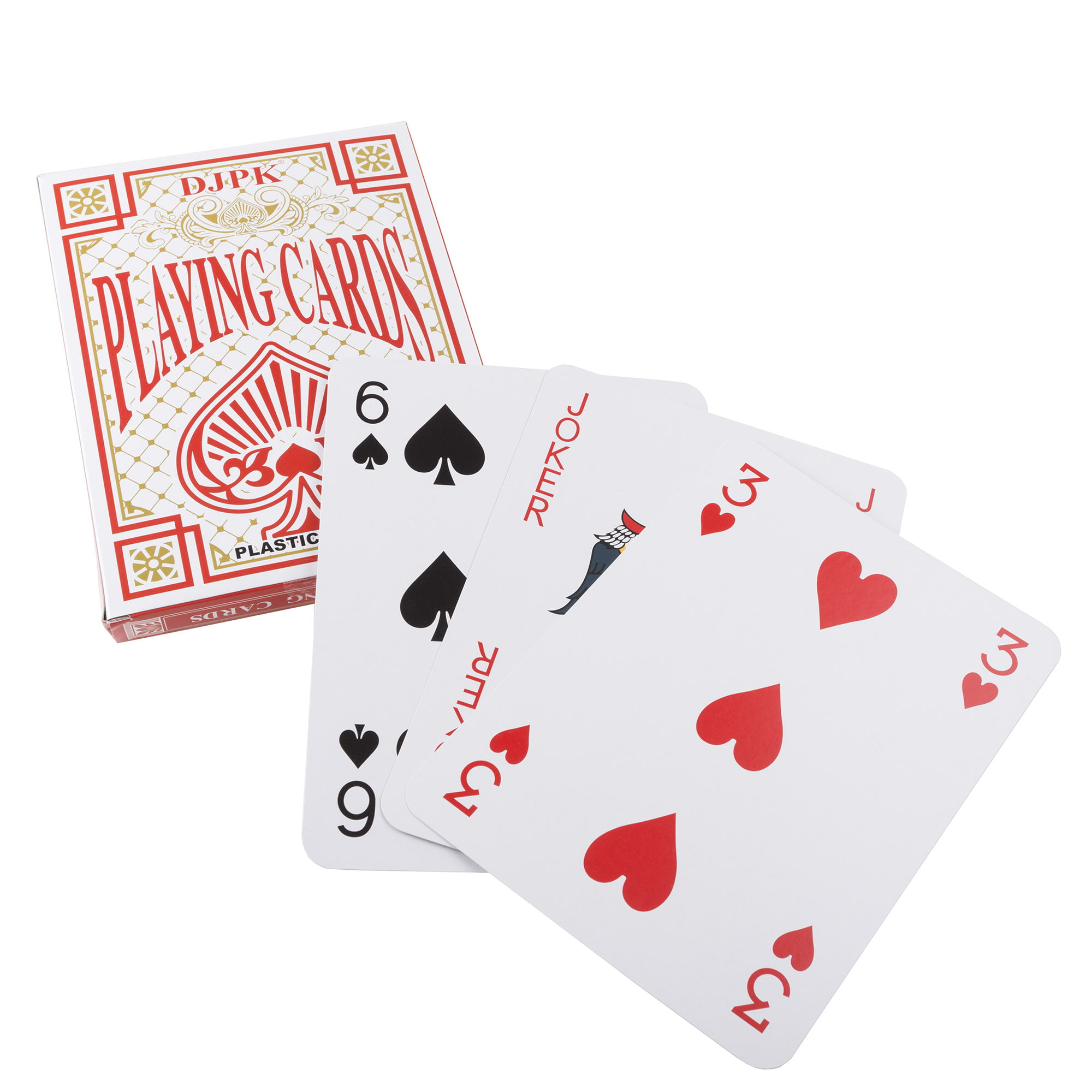 Giant Fun Large Plastic Coated Playing Cards Deck Ideal for Children & Adults 