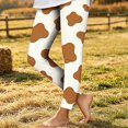 thumbnail image 2 of HAOTAGS Girls Graphic Print Leggings (3-8) High Waist Stretchy Soft Tights Multicolor Size 5T, 2 of 2