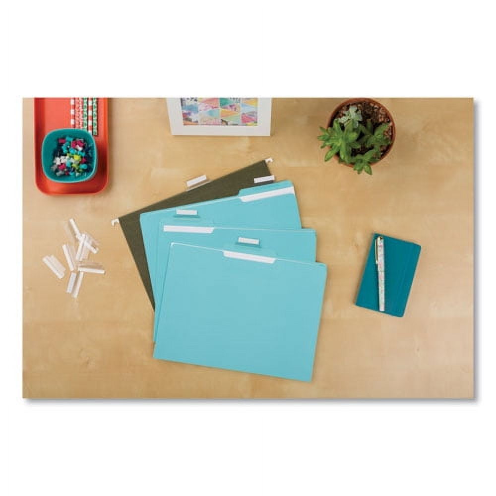 Insertable Index Tabs With Printable Inserts, 1/5-Cut Tabs, Clear, 2" Wide, 25/pack | Bundle of 5 Packs