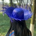 thumbnail image 4 of Mexicanos Sombrero Hat, Handmade Straw Hat, Hawaiian Styles Dress Up Props Straw Hat with Ripped Brim, 4 of 9