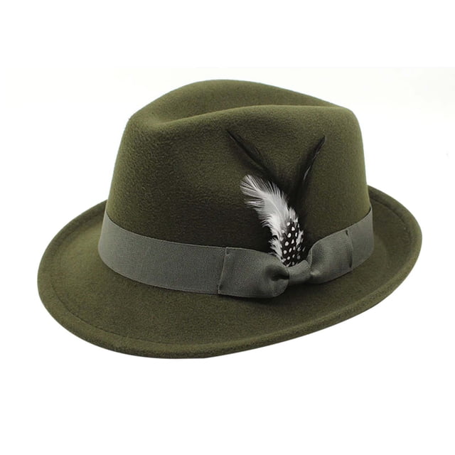 TIEVOSA Vintage German Hat Traditional Fedora with Feather for Oktoberfest Parties & Outdoor Events