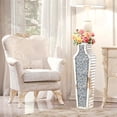 thumbnail image 4 of 27" Tall Crushed Diamond Floor Vase, Silver Large Vases for Decor Living Room, Crystal Mirrored Home Decor Vases for Dried Flower, 4 of 7
