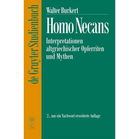 UPC: 9783110150988 | de Gruyter Studienbuch: Homo Necans (Paperback)