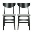 thumbnail image 3 of SAFAVIEH Lucca Retro Farmhouse Dining Chair, Black/Grey, Set of 2, 3 of 13