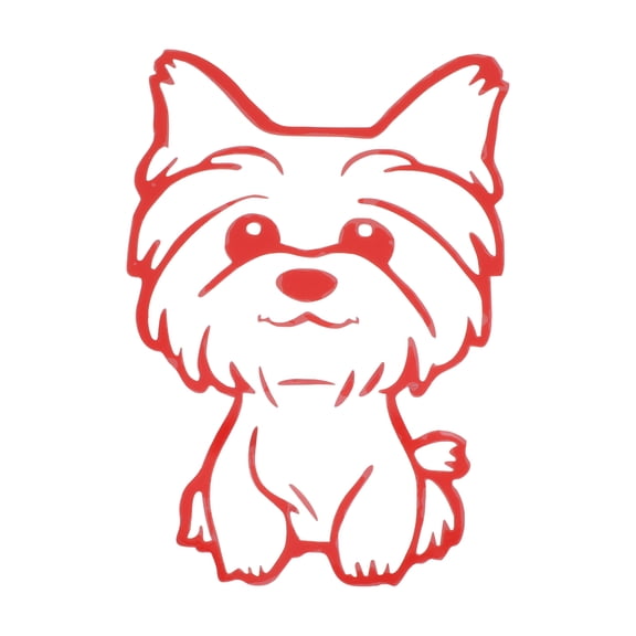 Unique Bargains Reflective Bumper Decal Red Square puppy Dog Reflective Car Sticker Personalized Decoration