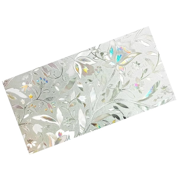 Película decorativa para ventana, 60x300 cm, patrón de tulipán 3D, patrón de tulipán, película de privacidad para ventana autoadhesiva, película de privacidad para ventana con patrón de tulipán D, probada profesionalmente