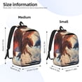 thumbnail image 3 of Picia Cloud Red And Blue Dragon Printed Canvas Daypack - Stylish and Durable Vintage Compact Backpack - Class, Work, Travel, or Laptop Bookbag,Organized Compartments-Medium, 3 of 6