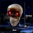 thumbnail image 5 of 1 Pair Halloween Moving Jaw Skull with Sound Activated, Horror Skull with Red LED Eyes, Animated Skull with Light and Sound, Hanging Skeleton Head for Holidays Outdoor Indoor Haunted House, 5 of 8