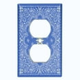 thumbnail image 2 of Metal Light Switch Plate Cover Blue Floral Bandana Paisley Tile Pattern TIL045, 2 of 13