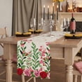 thumbnail image 2 of Table Runners 90 Inches Long Dress Scarves, Valentine's Day Farmhouse Coffee/Dining/Kitchen Table Runner for Living Room, Pink Red Roses Love Heart Eucalyptus Burlap 13x90 Inch, 2 of 9