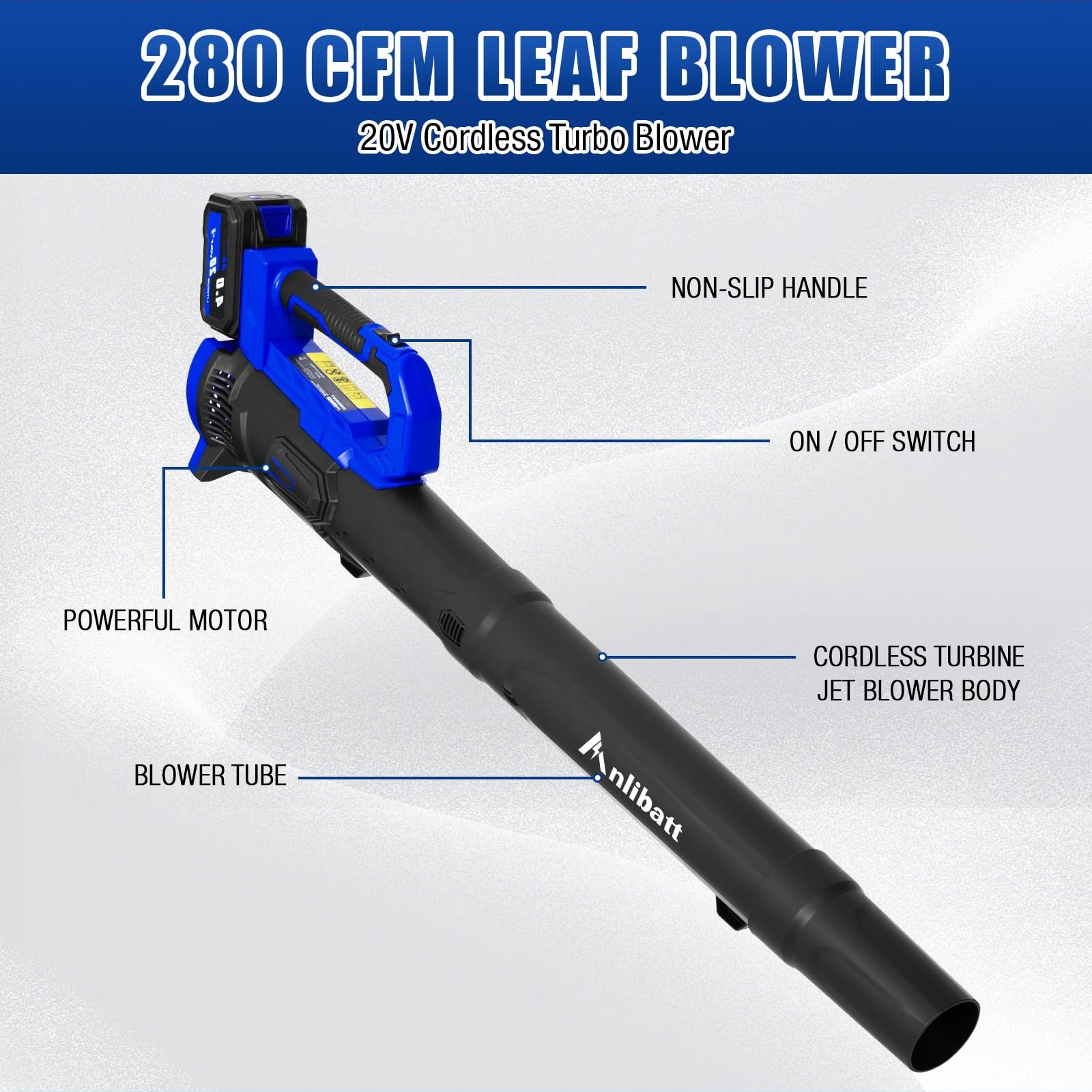 ANLIBATT 20V Cordless String Trimmer & Leaf Blower Combo, 12" Weed Wacker/Edger, 2 x 4.0Ah Batteries & Dual Charger, Lawn & Yard Care Tool Set