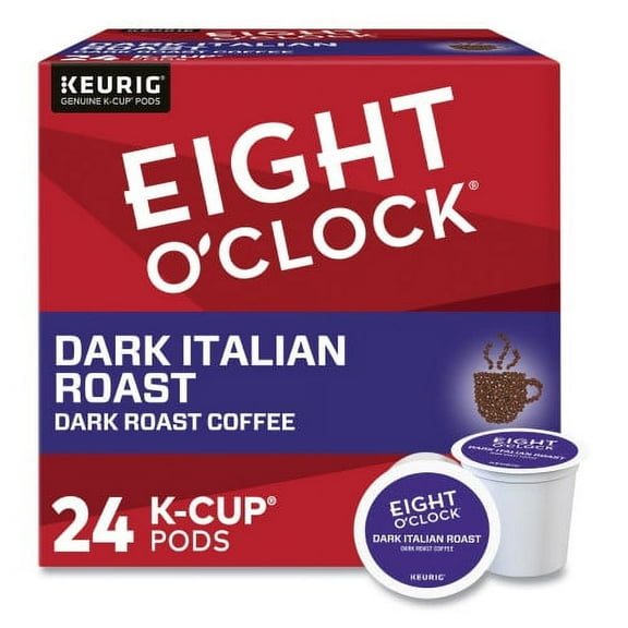 Eight O'Clock Dark Italian Espresso Coffee K-Cups, 24/Box, Each