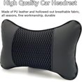 thumbnail image 3 of Reposacabezas de cuero para automóvil, almohadas para el cuello para reposacabezas de automóvil, cojín para el cuello para reposacabezas para brindar apoyo al cuello, almohada de viaje para viajes, h, 3 of 4