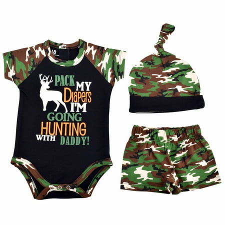 - Unique Baby Boys Going Hunting with Daddy 1st Father's Day One Piece (Newborn)