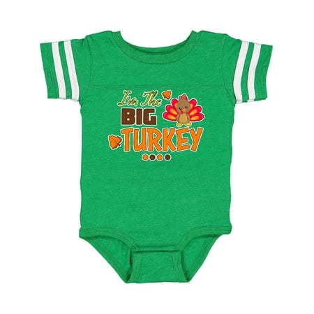 

Inktastic Thanksgiving Im The Big Turkey Gift Baby Boy or Baby Girl Bodysuit