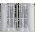 thumbnail image 5 of WARM HOME DESIGNS 3 Piece White Flower Kitchen Window Curtains Bundle Includes 2 36 Inch Tiers & Valance. KIF SET WHITE, 5 of 5
