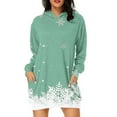 thumbnail image 1 of HNMKIU Hauts à Manches Longues pour Femmes Sweat à Capuche Imprimé de Noël Décontracté pour Automne et Hiver, 1 of 3