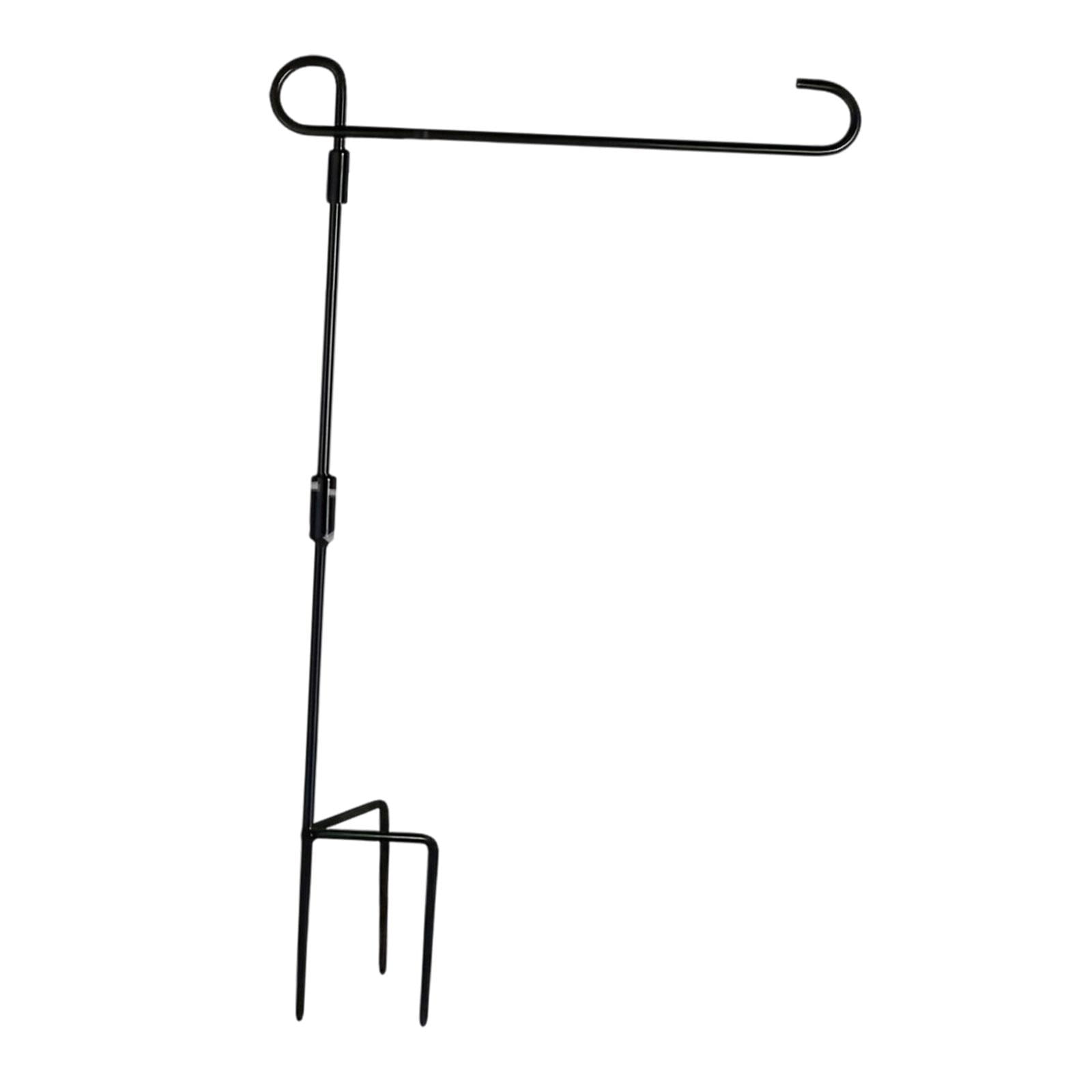 Miulika Three-legged Garden Flagpole Stand for Outdoor Use, Iron Bracket, Lawn Flagpole Holder for Outdoor Display, Backyard Festival Decoration