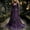 Purple, variant on Women's Halloween Dress Long Sleeve V Neck Gothic Print Maxi Dress Skeleton Rose A-Line Flowy Party Dress XS-5XL