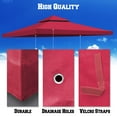 thumbnail image 4 of Sunrise Replacement top cover for 10'X10' gazebo canopy patio pavilion sunshade plyester Double tier-Burgundy, 4 of 10
