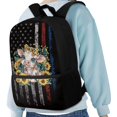 thumbnail image 4 of HUIACONG Sunflower Cow Print School Backpack for Age 6-18 Large Capacity Lightweight Water Resistant Bookbag for Boys Girls Elementary Middle High School Students Daily Use, 4 of 6