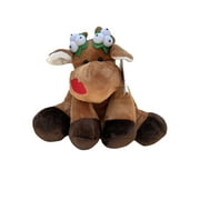 Morris Mistletoe Kissing Christmas Reindeer Plush Toy - By Ganz (10 in)