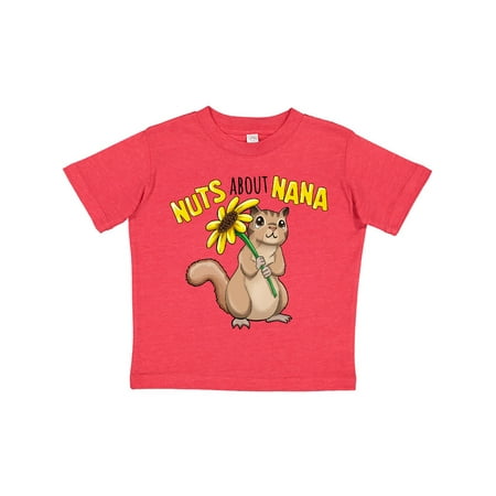 

Inktastic Nuts about Nana Cute Chipmunk with Sunflower Gift Toddler Boy or Toddler Girl T-Shirt