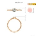 thumbnail image 5 of ANGARA Natural 0.5 Ct. Diamond Solitaire Ring in 14K Rose Gold for Women (Ring Size: 6.5), 5 of 10