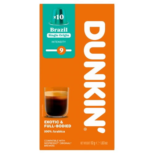 Dunkin Brazil Nespresso Compatible Coffee Pods, 10 pods per pack, British Import (Pack of 3)