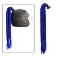 thumbnail image 4 of Trenzas para casco de moto, 60 cm, con gradiente de cola de caballo y rampa, para casco de moto Azul profundo, 4 of 9