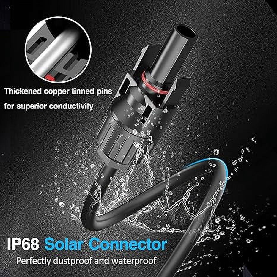 Solar Panel to XT60 Charging Cable(12AWG 9ft), Pixelman Solar to XT60 Extension Wire for Ecoflow Generator, Solar Connector to Injection Molding XT60 Charging Cord for Portable Power Station