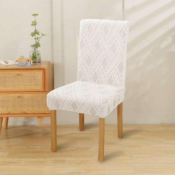 Funda para silla de comedor Jacquard - Funda elástica de poliéster, protección engrosada para todo tipo de estaciones para casa, cocina, restaurante (40-50cm x 45-65cm)